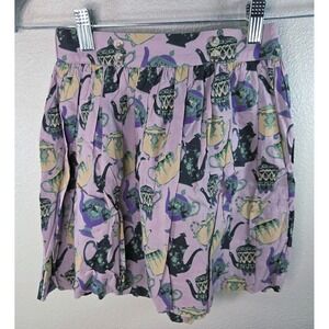 Kate Quinn Dark Alice Teapot Skirt‎ 7Y Organic Cotton Purple Cottagecore Girls